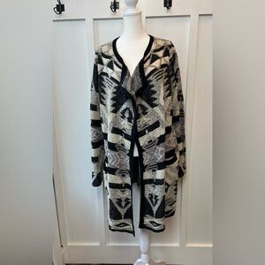 Lucky Brand Women Shawl Cape Western Rodeo Boho Chic Siz Large Layering Cardigan